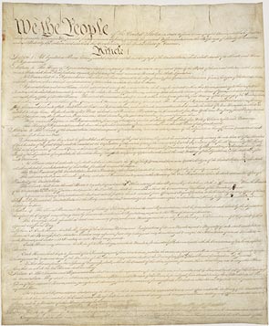 First Page of the US Constitution